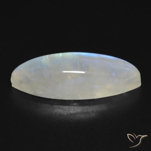 9,17 ctw natürlicher Bläulich-weiß Regenbogenmondstein, Marquise, Transparent