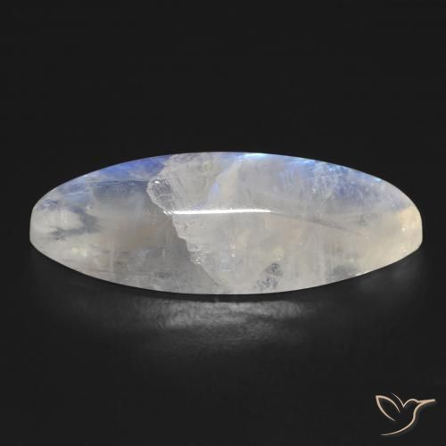 9,17 ctw natürlicher Bläulich-weiß Regenbogenmondstein, Marquise, Transparent