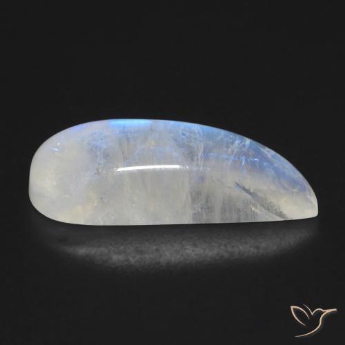 9,17 ctw natürlicher Bläulich-weiß Regenbogenmondstein, Fantasie, Transparent