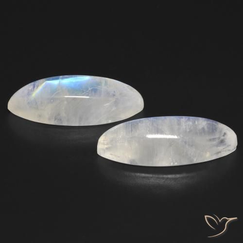 18.77 ct natürliche Bläulich-weiß Regenbogenmondstein-Edelsteine, Marquise, Transparent