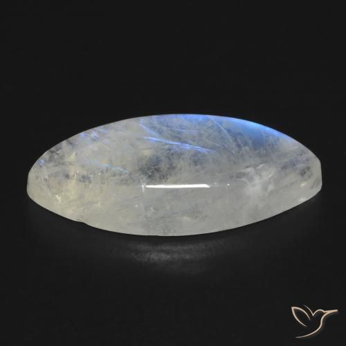 9,17 ctw natürlicher Bläulich-weiß Regenbogenmondstein, Marquise, Transparent