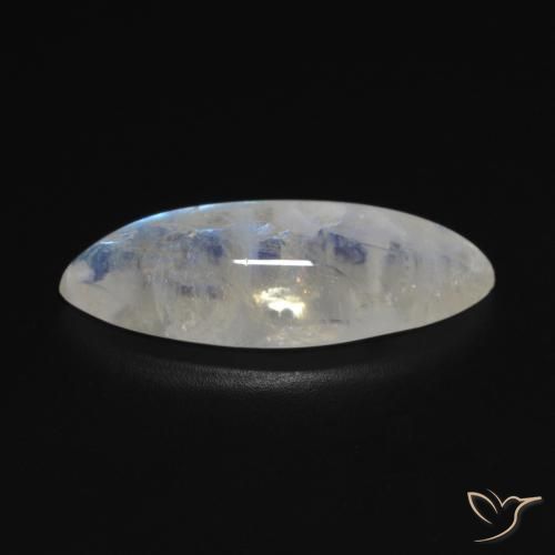 9,17 ctw natürlicher Bläulich-weiß Regenbogenmondstein, Marquise, Transparent