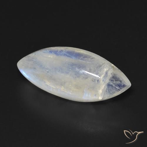 9,17 ctw natürlicher Bläulich-weiß Regenbogenmondstein, Marquise, Transparent