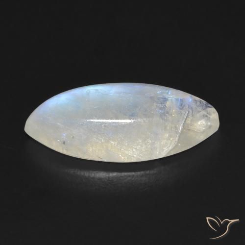9,17 ctw natürlicher Bläulich-weiß Regenbogenmondstein, Marquise, Transparent