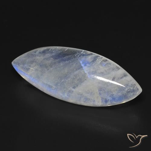 9,17 ctw natürlicher Bläulich-weiß Regenbogenmondstein, Marquise, Transparent