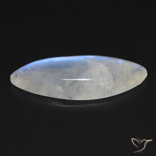 9,17 ctw natürlicher Bläulich-weiß Regenbogenmondstein, Marquise, Transparent