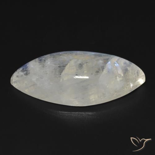 9,17 ctw natürlicher Bläulich-weiß Regenbogenmondstein, Marquise, Transparent