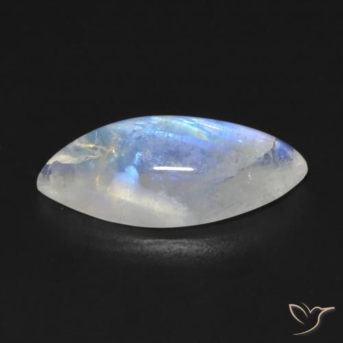 9,17 ctw natürlicher Bläulich-weiß Regenbogenmondstein, Marquise, Transparent