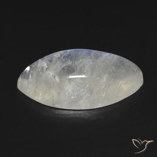 9,17 ctw natürlicher Bläulich-weiß Regenbogenmondstein, Marquise, Transparent