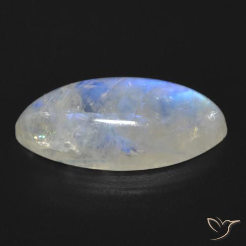 9,17 ctw natürlicher Bläulich-weiß Regenbogenmondstein, Marquise, Transparent
