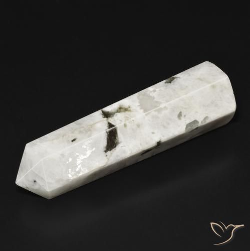 41.14ct Natürlicher Weiß mit Schwarz Regenbogenmondstein, Fantasie, Lichtundurchlässig