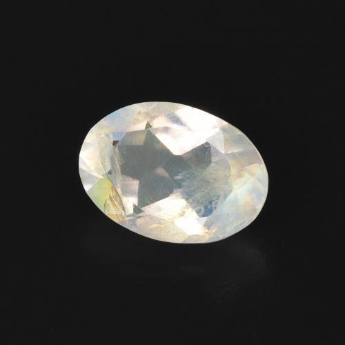 9,17 ctw natürlicher Bläulich-weiß Regenbogenmondstein, Oval, Transparent