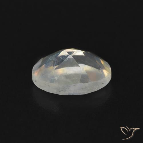 9,17 ctw natürlicher Bläulich-weiß Regenbogenmondstein, Oval, Transparent