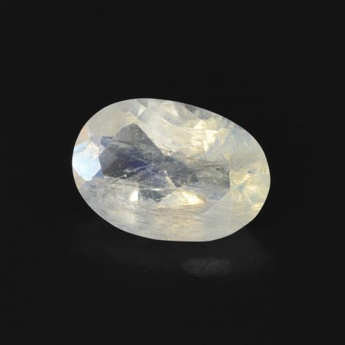 9,17 ctw natürlicher Bläulich-weiß Regenbogenmondstein, Oval, Transparent
