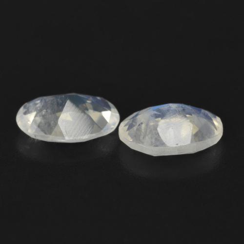 1.11 ct natürliche Bläulich-weiß Regenbogenmondstein-Edelsteine, Oval, Transparent