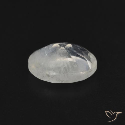 9,17 ctw natürlicher Bläulich-weiß Regenbogenmondstein, Oval, Transparent