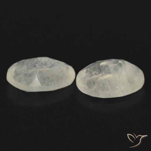 1.29 ct natürliche Bläulich-weiß Regenbogenmondstein-Edelsteine, Oval, Transparent