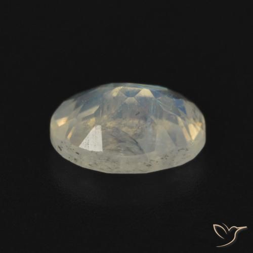 9,17 ctw natürlicher Bläulich-weiß Regenbogenmondstein, Oval, Transparent