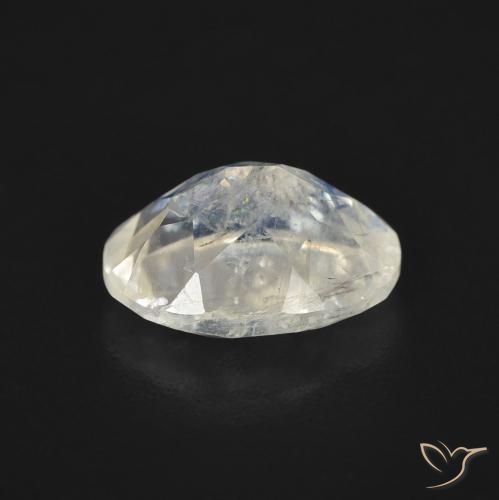 9,17 ctw natürlicher Bläulich-weiß Regenbogenmondstein, Oval, Transparent