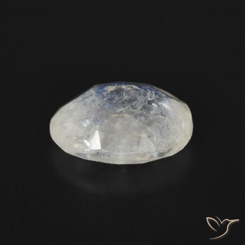 9,17 ctw natürlicher Bläulich-weiß Regenbogenmondstein, Oval, Transparent