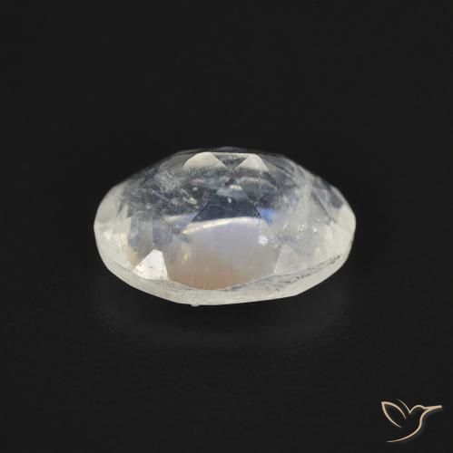 9,17 ctw natürlicher Bläulich-weiß Regenbogenmondstein, Oval, Transparent