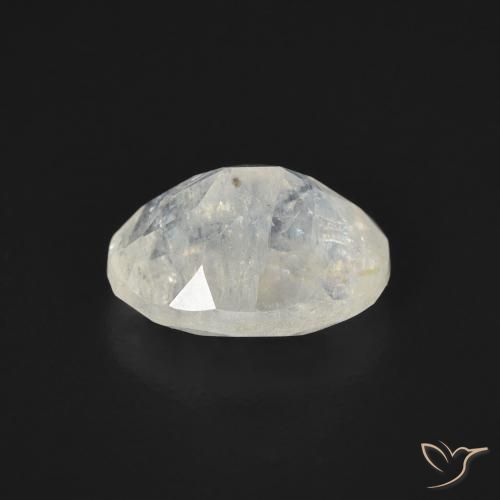9,17 ctw natürlicher Bläulich-weiß Regenbogenmondstein, Oval, Transparent
