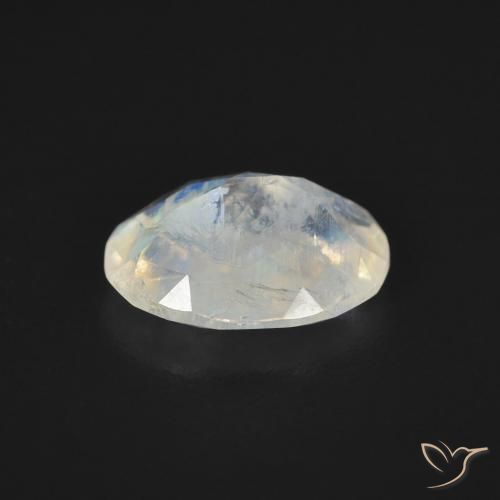 9,17 ctw natürlicher Bläulich-weiß Regenbogenmondstein, Oval, Transparent