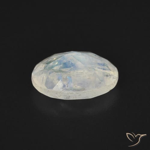 9,17 ctw natürlicher Bläulich-weiß Regenbogenmondstein, Oval, Transparent