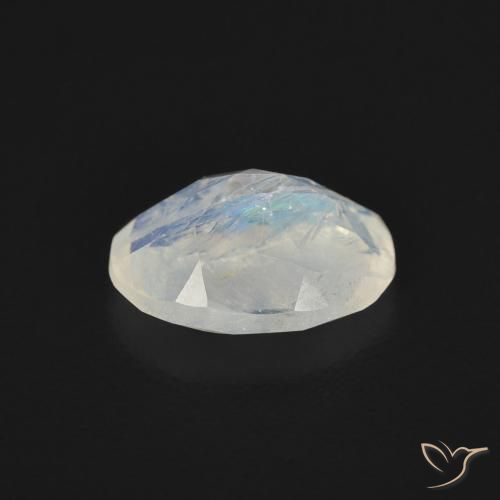 9,17 ctw natürlicher Bläulich-weiß Regenbogenmondstein, Oval, Transparent