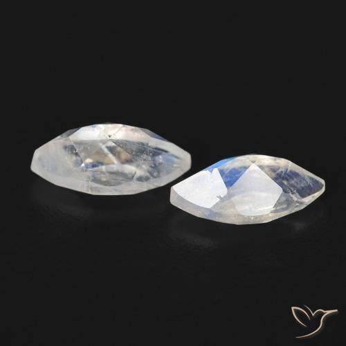 1.15 ct natürliche Bläulich-weiß Regenbogenmondstein-Edelsteine, Marquise, Transparent