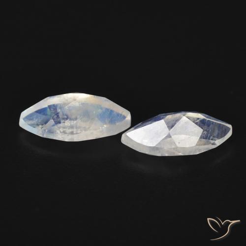 1.18 ct natürliche Bläulich-weiß Regenbogenmondstein-Edelsteine, Marquise, Transparent
