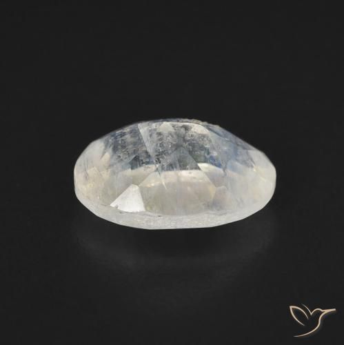 9,17 ctw natürlicher Bläulich-weiß Regenbogenmondstein, Oval, Transparent