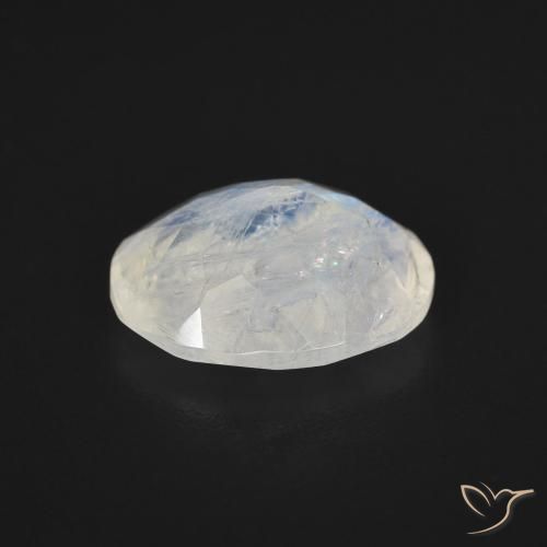 9,17 ctw natürlicher Bläulich-weiß Regenbogenmondstein, Oval, Transparent