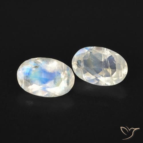 0.82 ct natürliche Bläulich-weiß Regenbogenmondstein-Edelsteine, Marquise, Transparent