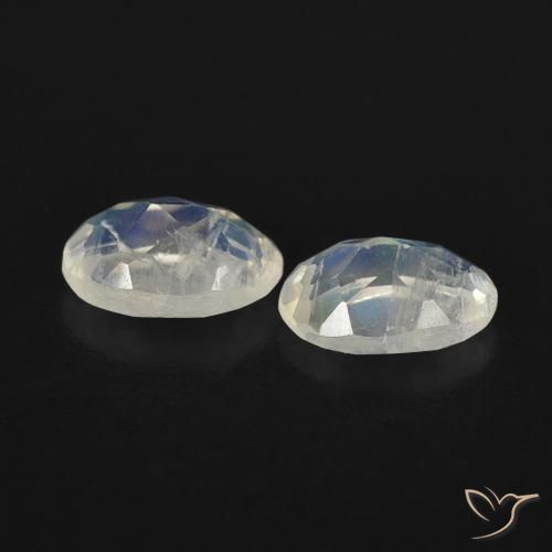 0.82 ct natürliche Bläulich-weiß Regenbogenmondstein-Edelsteine, Marquise, Transparent