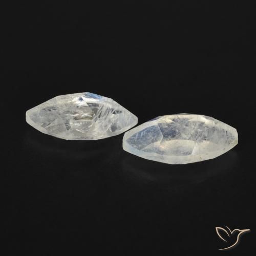 1.20 ct natürliche Bläulich-weiß Regenbogenmondstein-Edelsteine, Marquise, Transparent