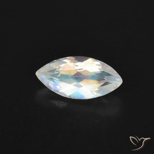 9,17 ctw natürlicher Bläulich-weiß Regenbogenmondstein, Marquise, Transparent