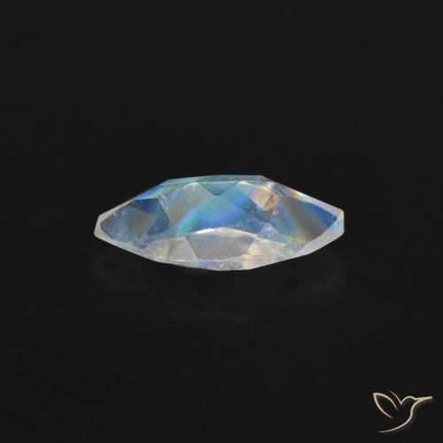 9,17 ctw natürlicher Bläulich-weiß Regenbogenmondstein, Marquise, Transparent