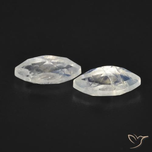 1.20 ct natürliche Bläulich-weiß Regenbogenmondstein-Edelsteine, Marquise, Transparent