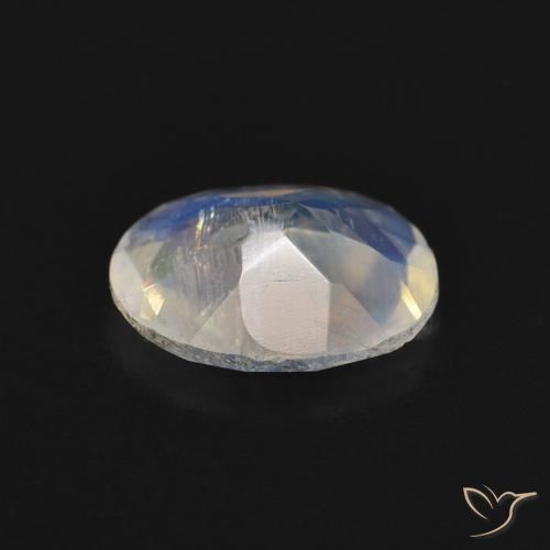 9,17 ctw natürlicher Bläulich-weiß Regenbogenmondstein, Oval, Transparent
