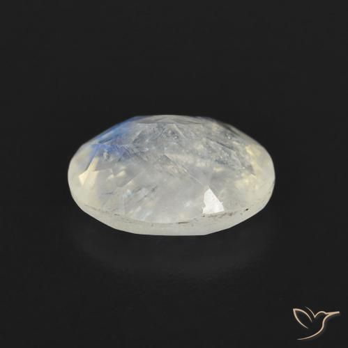 9,17 ctw natürlicher Bläulich-weiß Regenbogenmondstein, Oval, Transparent