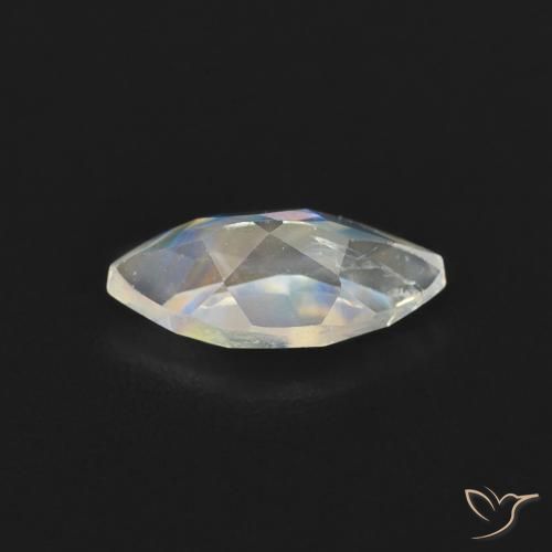 9,17 ctw natürlicher Bläulich-weiß Regenbogenmondstein, Marquise, Transparent