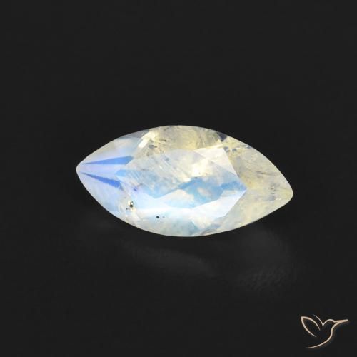9,17 ctw natürlicher Bläulich-weiß Regenbogenmondstein, Marquise, Transparent