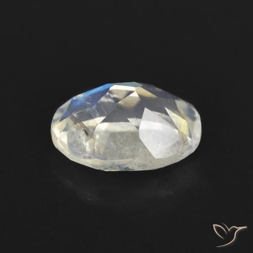 9,17 ctw natürlicher Bläulich-weiß Regenbogenmondstein, Oval, Transparent