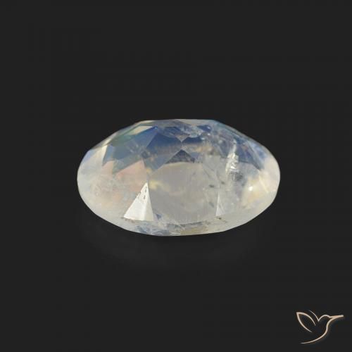 9,17 ctw natürlicher Bläulich-weiß Regenbogenmondstein, Oval, Transparent