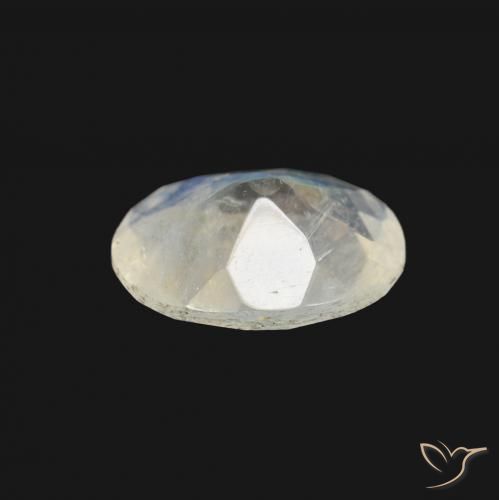 9,17 ctw natürlicher Bläulich-weiß Regenbogenmondstein, Oval, Transparent