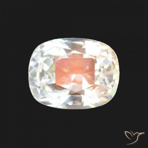 2.40ct Mehrfarbiges Weiß Regenbogenmondstein, Kissen, VVS