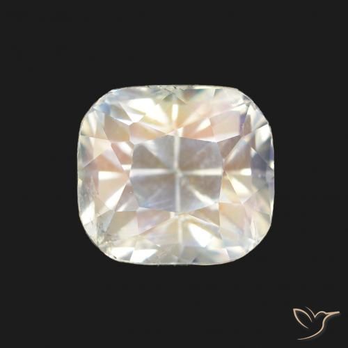 1.68ct Mehrfarbiges Weiß Regenbogenmondstein, Kissen, VS