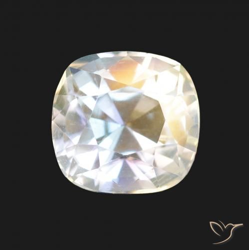 1.94ct Mehrfarbiges Weiß Regenbogenmondstein, Kissen, VVS-VS
