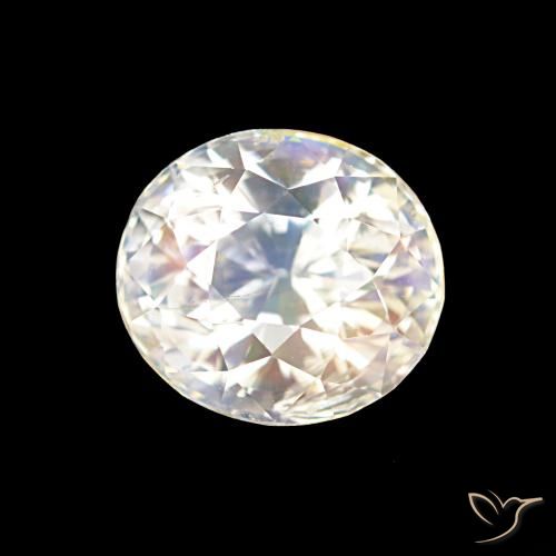 2.10ct Mehrfarbiges Weiß Regenbogenmondstein, Oval, VS